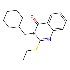 3-(Cyclohexylmethyl)-2-ethylsulfanylquinazolin-4-one structure