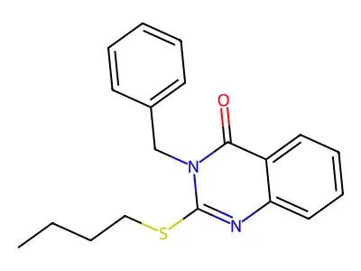 3-Benzyl-2-butylsulfanylquinazolin-4-one structure