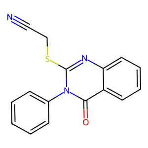 2-(4-Oxo-3-phenylquinazolin-2-yl)sulfanylacetonitrile structure