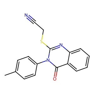 2-[3-(4-Methylphenyl)-4-oxoquinazolin-2-yl]sulfanylacetonitrile structure
