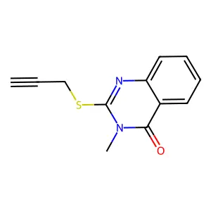 3-methyl-2-(2-propynylsulfanyl)-4(3H)-quinazolinone structure