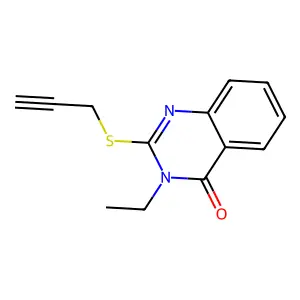3-ethyl-2-(2-propynylsulfanyl)-4(3H)-quinazolinone structure