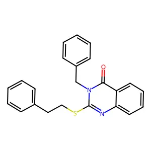 3-benzyl-2-[(2-phenylethyl)sulfanyl]-4(3H)-quinazolinone structure