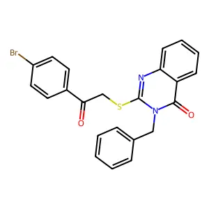 3-Benzyl-2-[2-(4-bromophenyl)-2-oxoethyl]sulfanylquinazolin-4-one structure