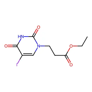 Ethyl 3-(5-iodo-2,4-dioxopyrimidin-1-yl)propanoate structure