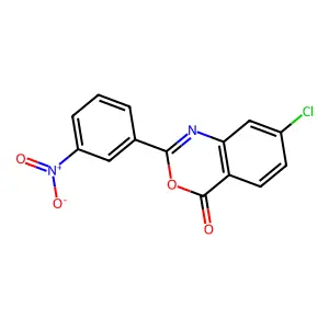 7-chloro-2-(3-nitrophenyl)-4H-3,1-benzoxazin-4-one structure