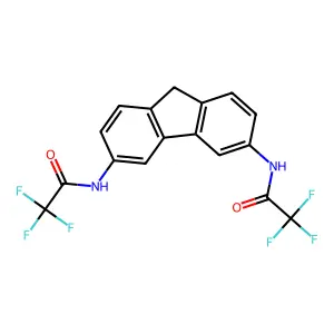 2,2,2-trifluoro-N-[6-[(2,2,2-trifluoroacetyl)amino]-9H-fluoren-3-yl]acetamide structure