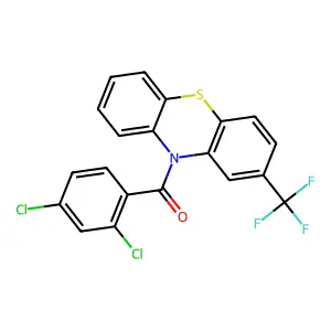 10-(2,4-Dichlorobenzoyl)-2-(trifluoromethyl)-10H-phenothiazine structure