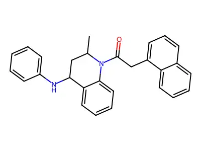1-(4-anilino-2-methyl-3,4-dihydro-2H-quinolin-1-yl)-2-naphthalen-1-ylethanone structure