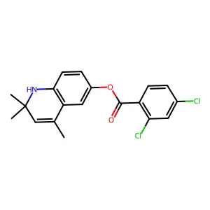 2,2,4-Trimethyl-1,2-dihydro-6-quinolinyl 2,4-dichlorobenzoate structure