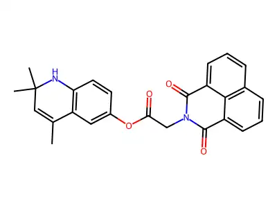2,2,4-trimethyl-1,2-dihydroquinolin-6-yl (1,3-dioxo-1H-benzo[de]isoquinolin-2(3H)-yl)acetate structure