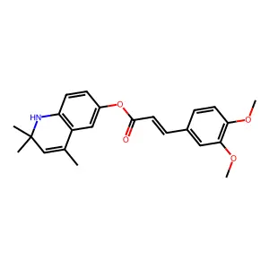 2,2,4-Trimethyl-1,2-dihydro-6-quinolinyl 3-(3,4-dimethoxyphenyl)acrylate structure