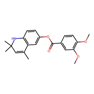 2,2,4-Trimethyl-1,2-dihydro-6-quinolinyl 3,4-dimethoxybenzoate structure
