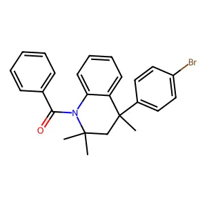 1-Benzoyl-4-(4-bromophenyl)-2,2,4-trimethyl-1,2,3,4-tetrahydroquinoline structure