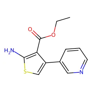 Ethyl 2-amino-4-(pyridin-3-yl)thiophene-3-carboxylate structure