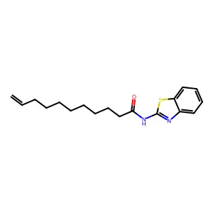 N-(1,3-benzothiazol-2-yl)undec-10-enamide structure