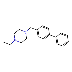 1-Ethyl-4-[(4-phenylphenyl)methyl]piperazine structure