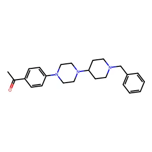 Piperazine, 1-(4-acetylphenyl)-4-(1-benzyl-4-piperidyl)- structure
