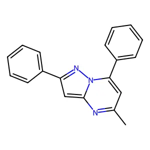 5-Methyl-2,7-diphenylpyrazolo[1,5-a]pyrimidine structure