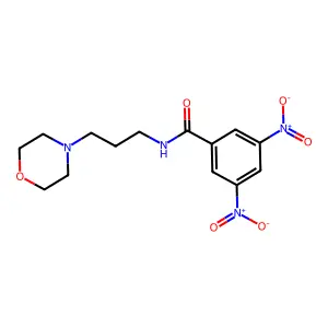N-(3-morpholin-4-ylpropyl)-3,5-dinitrobenzamide structure