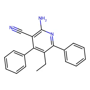2-Amino-5-ethyl-4,6-diphenylnicotinonitrile structure