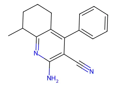 2-Amino-8-methyl-4-phenyl-5,6,7,8-tetrahydroquinoline-3-carbonitrile structure