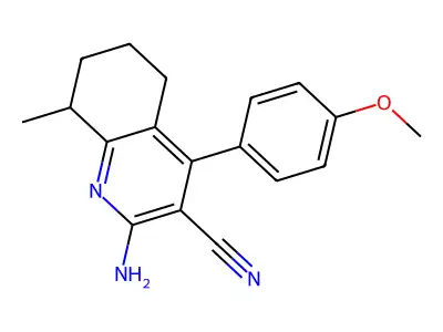2-Amino-4-(4-methoxyphenyl)-8-methyl-5,6,7,8-tetrahydroquinoline-3-carbonitrile structure