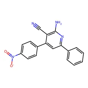2-Amino-4-(4-nitrophenyl)-6-phenylpyridine-3-carbonitrile structure