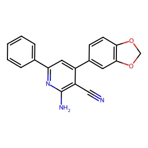 2-Amino-4-(benzo[d][1,3]dioxol-5-yl)-6-phenylnicotinonitrile structure