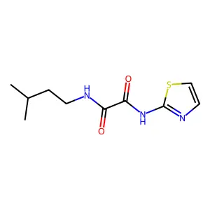 N1-isopentyl-N2-(thiazol-2-yl)oxalamide structure