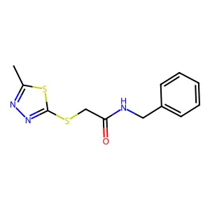 N-benzyl-2-[(5-methyl-1,3,4-thiadiazol-2-yl)sulfanyl]acetamide structure