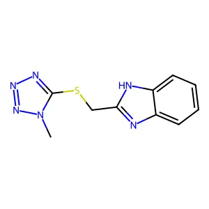 2-[(1-methyltetrazol-5-yl)sulfanylmethyl]-1H-benzimidazole structure