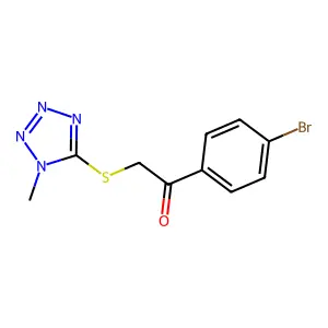 1-(4-Bromophenyl)-2-(1-methyltetrazol-5-yl)sulfanylethanone structure