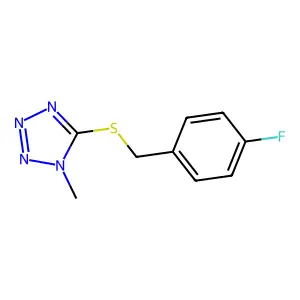 5-[(4-Fluorophenyl)methylsulfanyl]-1-methyltetrazole structure