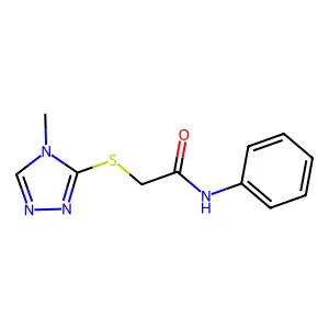 2-((4-methyl-4H-1,2,4-triazol-3-yl)thio)-N-phenylacetamide structure