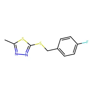 4-Fluorobenzyl 5-methyl-1,3,4-thiadiazol-2-yl sulfide structure