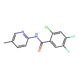 2-chloro-4,5-difluoro-N-(5-methylpyridin-2-yl)benzamide structure