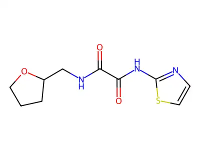 N-(oxolan-2-ylmethyl)-N'-(1,3-thiazol-2-yl)oxamide structure