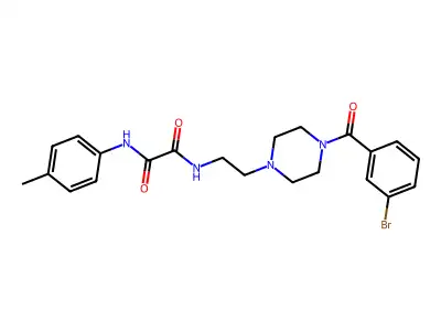 N-[2-[4-(3-bromobenzoyl)piperazin-1-yl]ethyl]-N'-(4-methylphenyl)oxamide structure