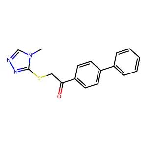 2-[(4-Methyl-1,2,4-triazol-3-yl)sulfanyl]-1-(4-phenylphenyl)ethanone structure