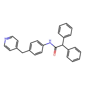 2,2-diphenyl-N-[4-(pyridin-4-ylmethyl)phenyl]acetamide structure