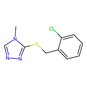 3-[(2-chlorobenzyl)thio]-4-methyl-4H-1,2,4-triazole structure
