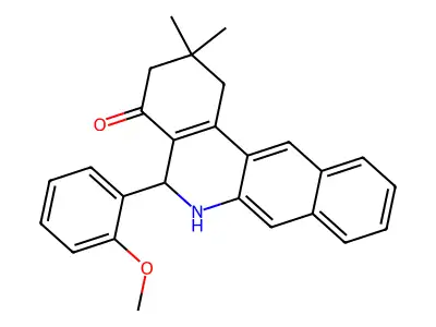 5-(2-Methoxyphenyl)-2,2-dimethyl-1,3,5,6-tetrahydrobenzo[b]phenanthridin-4-one structure