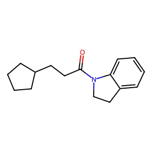 3-Cyclopentyl-1-(2,3-dihydroindol-1-yl)propan-1-one structure