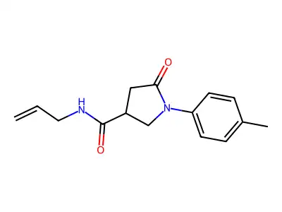 1-(4-methylphenyl)-5-oxo-N-prop-2-enylpyrrolidine-3-carboxamide structure