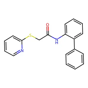 N-(2-phenylphenyl)-2-pyridin-2-ylsulfanylacetamide structure