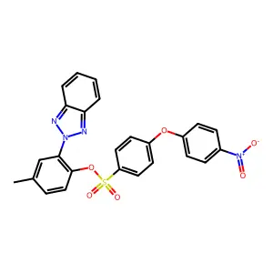 2-(2H-1,2,3-benzotriazol-2-yl)-4-methylphenyl 4-{4-nitrophenoxy}benzenesulfonate structure