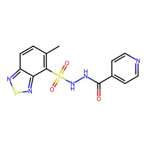 N'-[(5-methyl-2,1,3-benzothiadiazol-4-yl)sulfonyl]pyridine-4-carbohydrazide structure