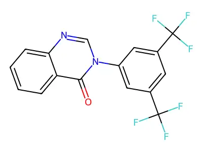 3-[3,5-Bis(trifluoromethyl)phenyl]quinazolin-4-one structure