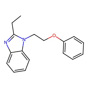 2-Ethyl-1-(2-phenoxyethyl)benzimidazole structure